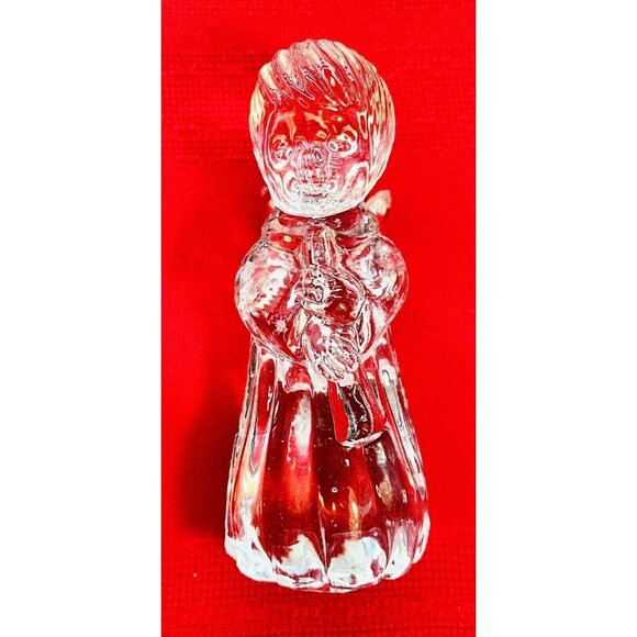 Vintage Christmas Nativity Angel Crystal Figurine Sculpture Brilliant 4" Taiwan - Picture 3 of 15